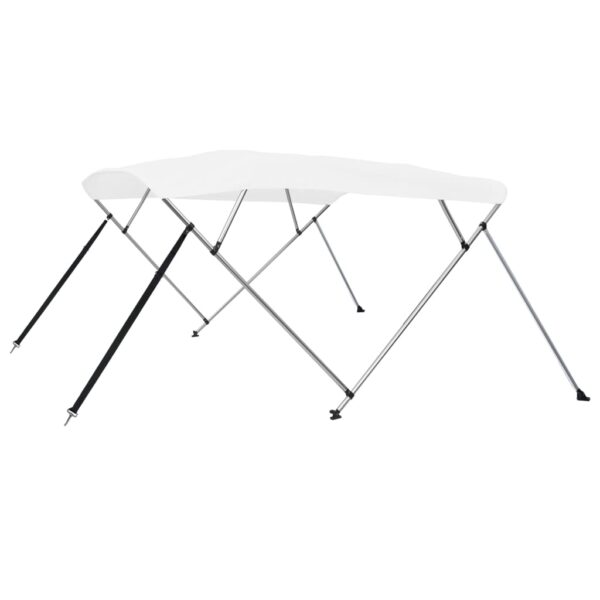 vidaXL 4 Bow Bimini Top White 95.7"x77.2"x53.9"