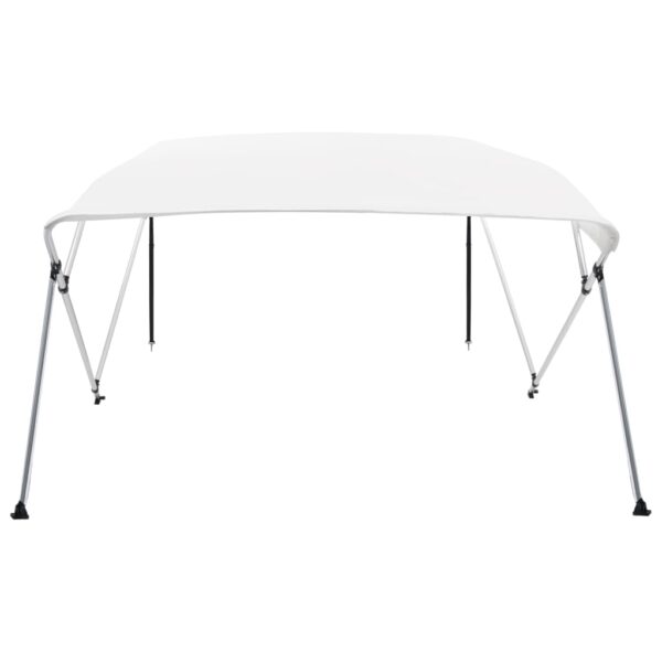 vidaXL 4 Bow Bimini Top White 95.7"x77.2"x53.9" - Image 2