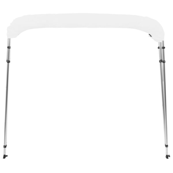 vidaXL 4 Bow Bimini Top White 95.7"x77.2"x53.9" - Image 3