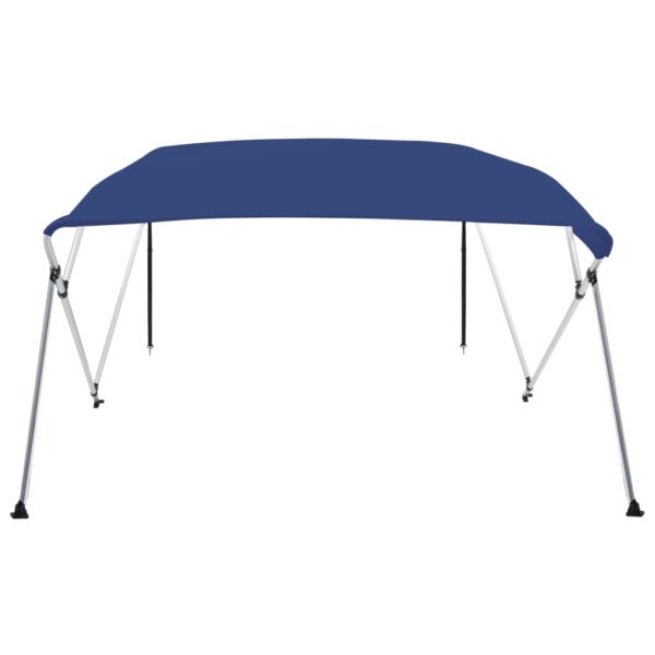 vidaXL 4 Bow Bimini Top Blue 95.7"x70.9"x53.9" - Image 2