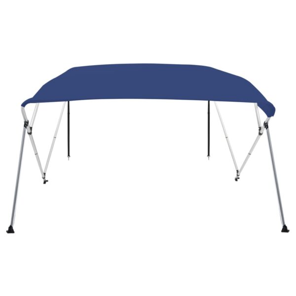 vidaXL 4 Bow Bimini Top Blue 95.7"x77.2"x53.9" - Image 2