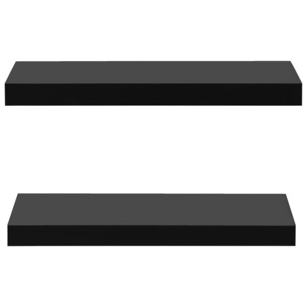 vidaXL Floating Wall Shelves 2 pcs Black 15.7"x7.9"x1.5" - Image 3