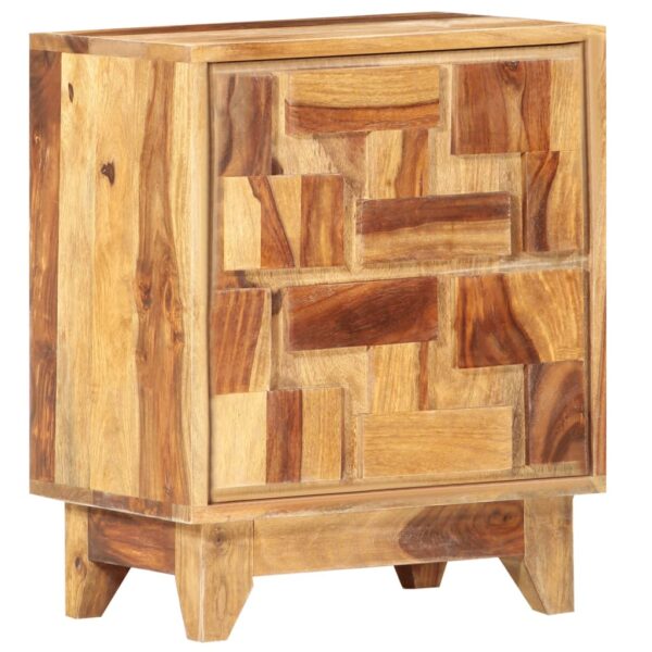 vidaXL Bedside Cabinet 15.7"x11.8"x19.7" Solid Sheesham Wood