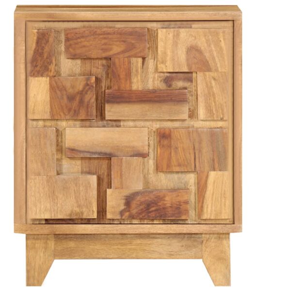 vidaXL Bedside Cabinet 15.7"x11.8"x19.7" Solid Sheesham Wood - Image 2