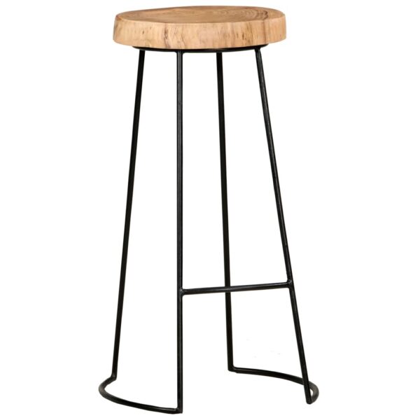 vidaXL Bar Stools 2 pcs Solid Acacia Wood - Image 2