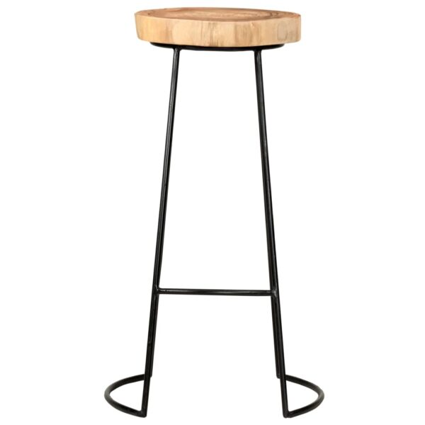 vidaXL Bar Stools 2 pcs Solid Acacia Wood - Image 3