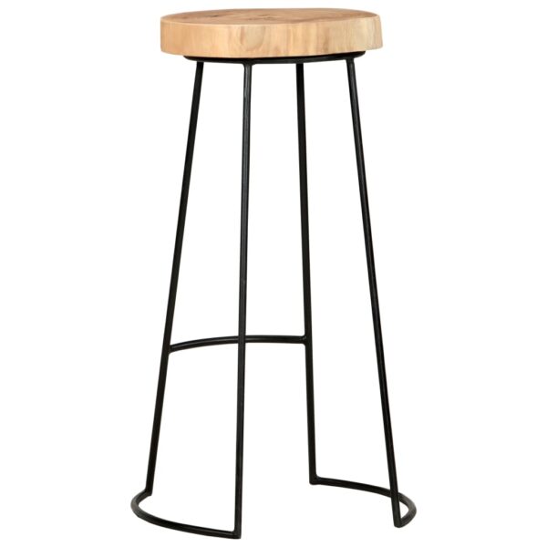 vidaXL Bar Stools 2 pcs Solid Acacia Wood - Image 5