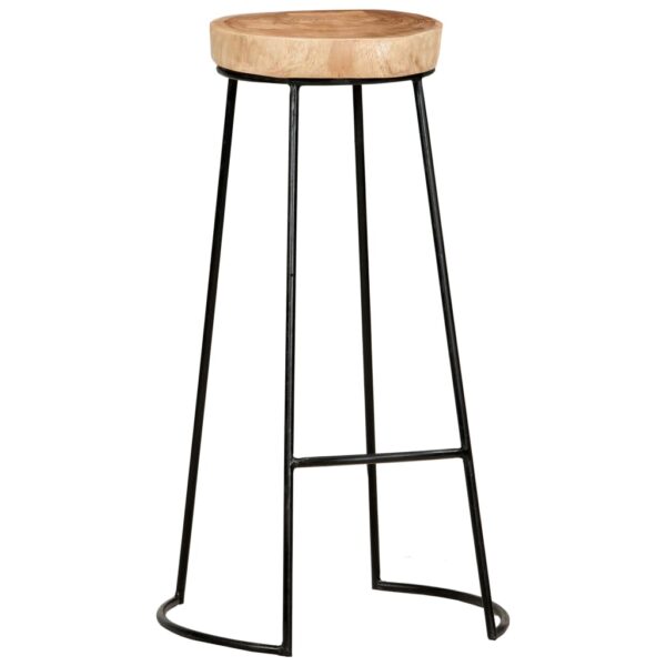 vidaXL Bar Stools 2 pcs Solid Acacia Wood - Image 9