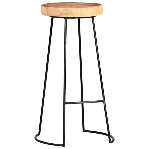 vidaXL Bar Stools 2 pcs Solid Acacia Wood - Image 10