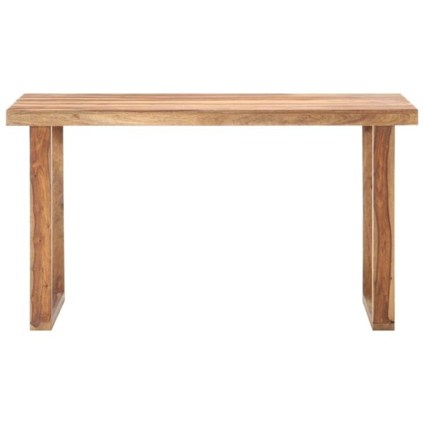 vidaXL Dining Table 55.1"x27.6"x29.9" Solid Sheesham Wood - Image 2