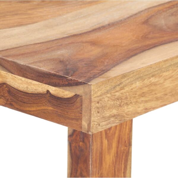 vidaXL Dining Table 55.1"x27.6"x29.9" Solid Sheesham Wood - Image 3