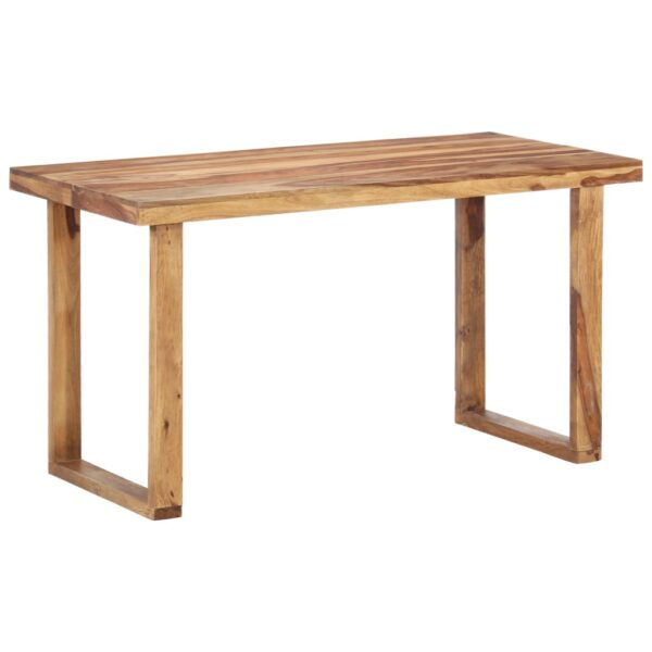 vidaXL Dining Table 55.1"x27.6"x29.9" Solid Sheesham Wood - Image 5