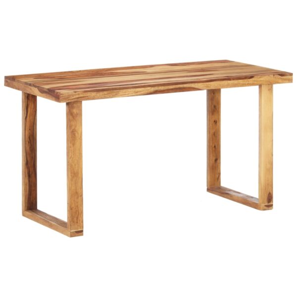 vidaXL Dining Table 55.1"x27.6"x29.9" Solid Sheesham Wood - Image 8