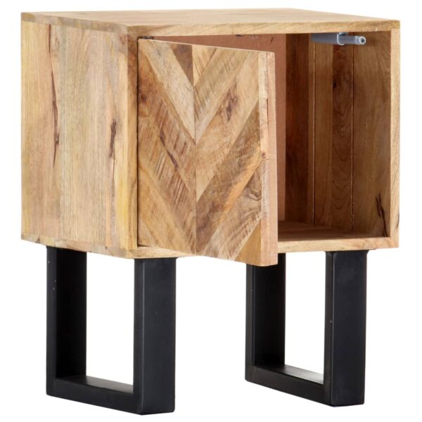 vidaXL Bedside Cabinet 15.7"x11.8"x19.7" Solid Mango Wood - Image 2