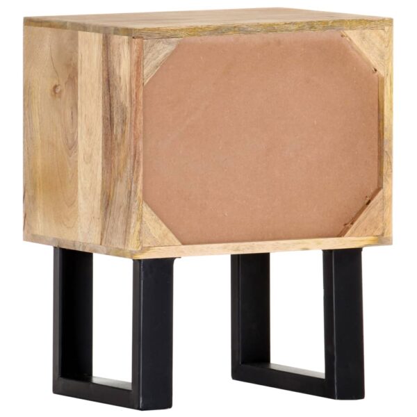 vidaXL Bedside Cabinet 15.7"x11.8"x19.7" Solid Mango Wood - Image 3