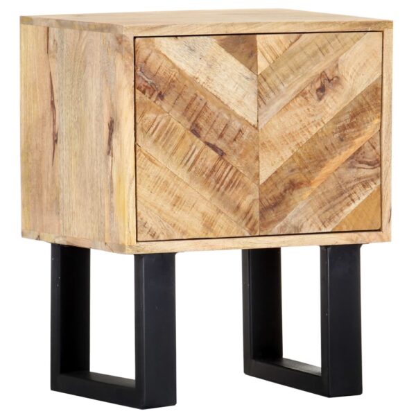 vidaXL Bedside Cabinet 15.7"x11.8"x19.7" Solid Mango Wood - Image 7