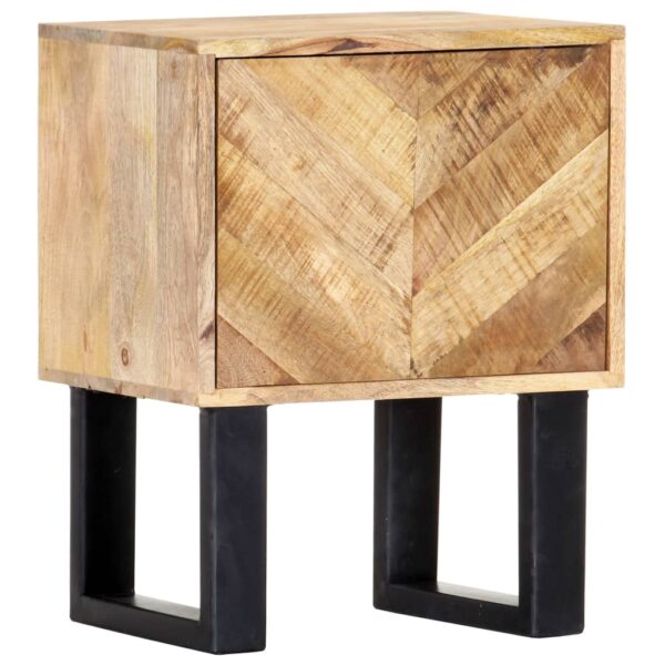 vidaXL Bedside Cabinet 15.7"x11.8"x19.7" Solid Mango Wood - Image 9