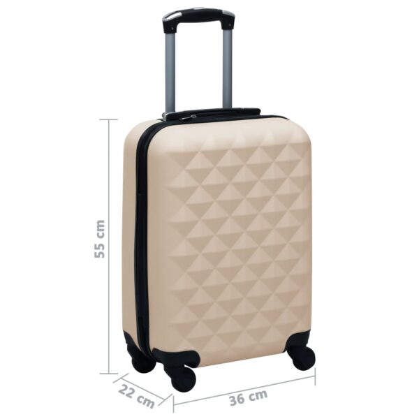 vidaXL Hardcase Trolley Gold ABS - Image 7