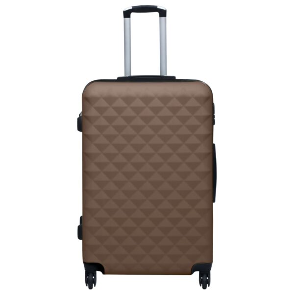 vidaXL Hardcase Trolley Brown ABS - Image 2