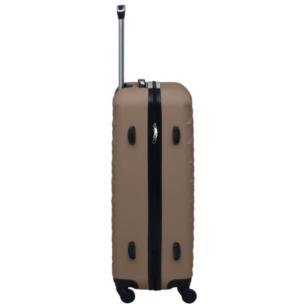 vidaXL Hardcase Trolley Brown ABS - Image 3