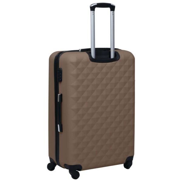 vidaXL Hardcase Trolley Brown ABS - Image 4