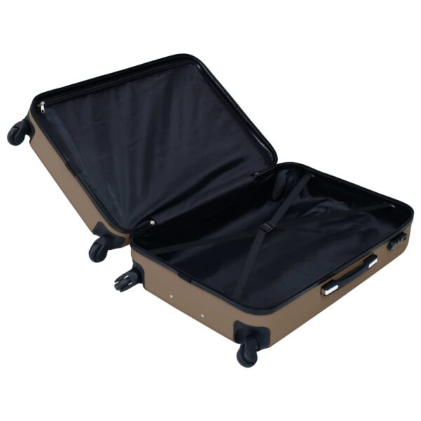 vidaXL Hardcase Trolley Brown ABS - Image 5