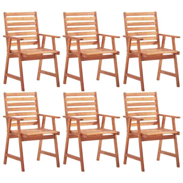 vidaXL Patio Dining Chairs 6 pcs Solid Acacia Wood