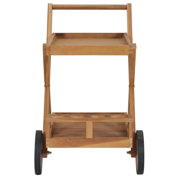 vidaXL Tea Trolley Solid Teak Wood - Image 2