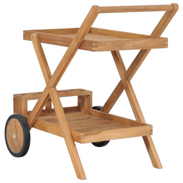 vidaXL Tea Trolley Solid Teak Wood - Image 4