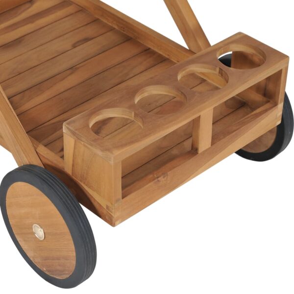 vidaXL Tea Trolley Solid Teak Wood - Image 6