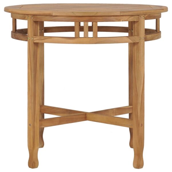 vidaXL Dining Table Ã˜ 31.5" Solid Teak Wood - Image 2