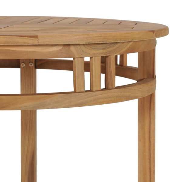 vidaXL Dining Table Ã˜ 31.5" Solid Teak Wood - Image 5