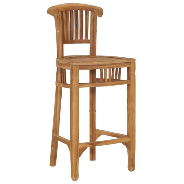 vidaXL Bar Stool Solid Teak Wood