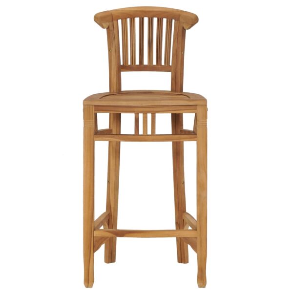 vidaXL Bar Stool Solid Teak Wood - Image 2