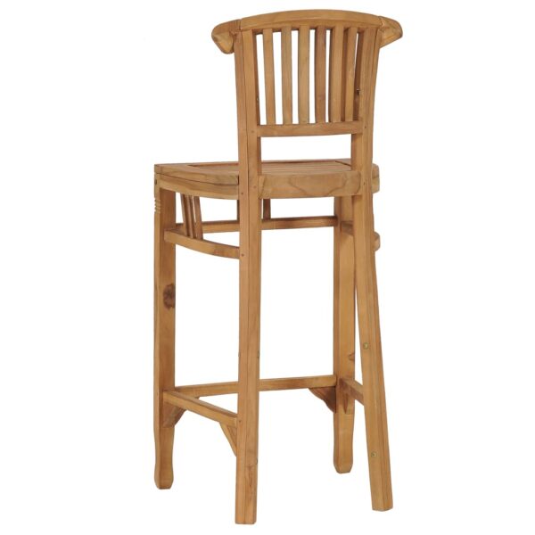 vidaXL Bar Stool Solid Teak Wood - Image 4