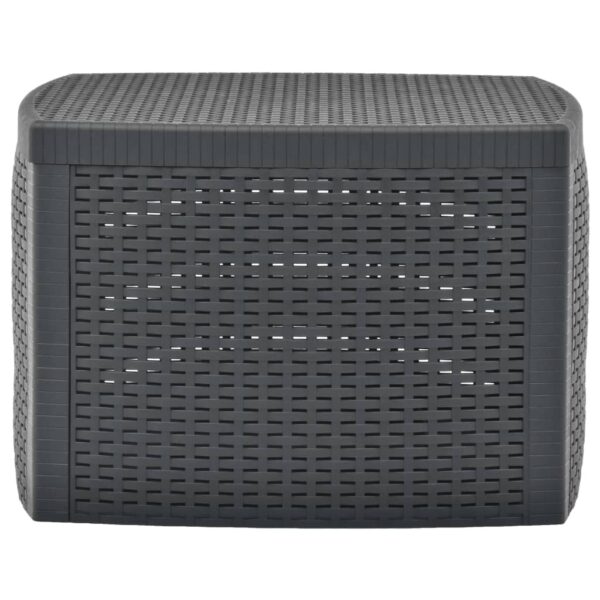 vidaXL Side Table Anthracite 21.3"x21.3"x14.4" Plastic - Image 2