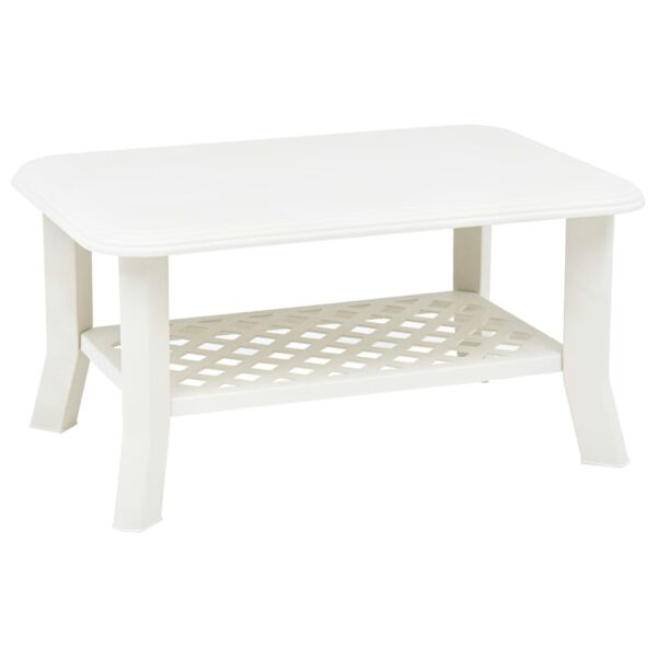 vidaXL Coffee Table White 35.4"x23.6"x18.1" Plastic