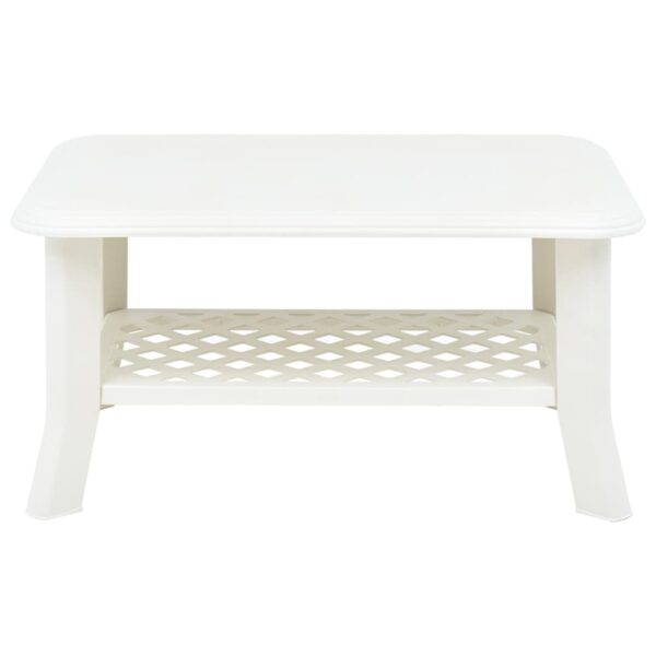 vidaXL Coffee Table White 35.4"x23.6"x18.1" Plastic - Image 2