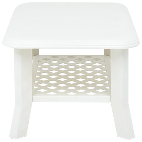 vidaXL Coffee Table White 35.4"x23.6"x18.1" Plastic - Image 3