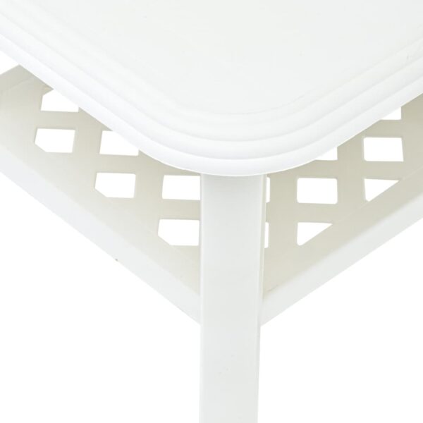 vidaXL Coffee Table White 35.4"x23.6"x18.1" Plastic - Image 5