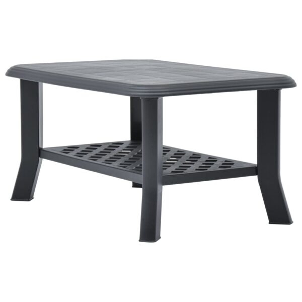 vidaXL Coffee Table Anthracite 35.4"x23.6"x18.1" Plastic - Image 2