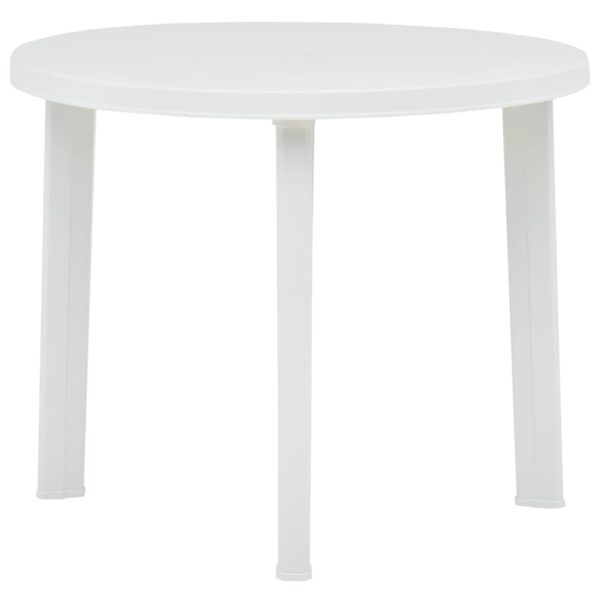 vidaXL Patio Table White 35" Plastic