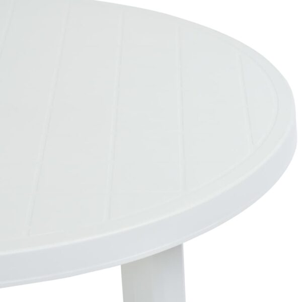 vidaXL Patio Table White 35" Plastic - Image 4