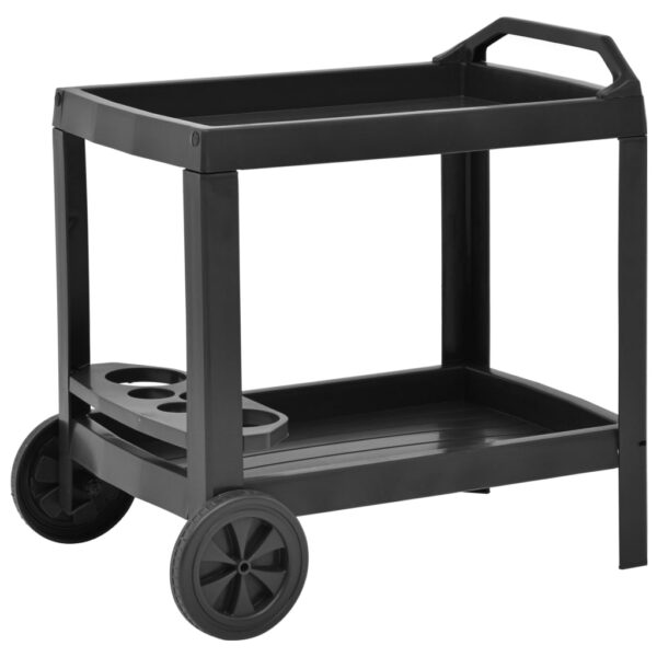 vidaXL Beverage Cart Anthracite 27.2"x20.9"x28.3" Plastic