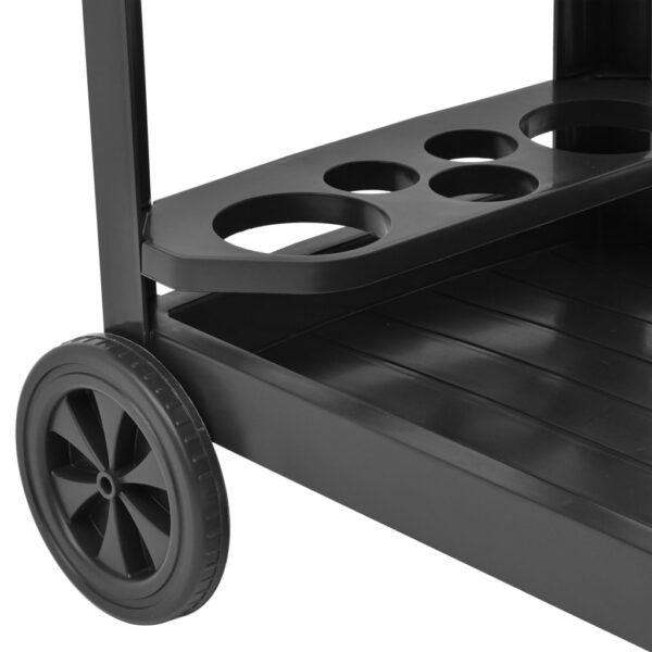 vidaXL Beverage Cart Anthracite 27.2"x20.9"x28.3" Plastic - Image 6