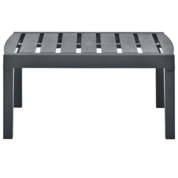 vidaXL Patio Table Anthracite 30.7"x21.7"x15" Plastic - Image 2