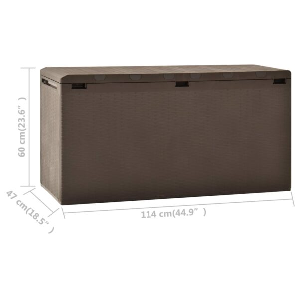 vidaXL Patio Storage Box Brown 44.9"x18.5"x23.6" - Image 6