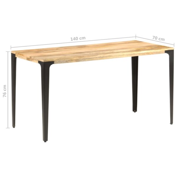 vidaXL Dining Table 55.1"x27.6"x29.9" Solid Mango Wood - Image 7