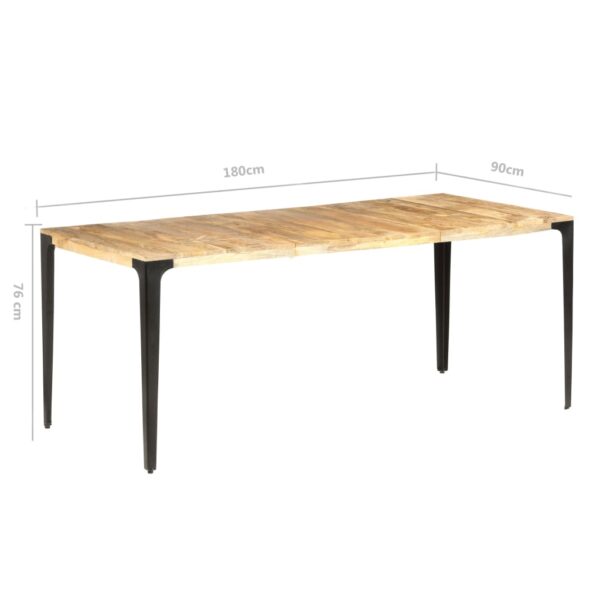 vidaXL Dining Table 70.9"x35.4"x29.9" Solid Mango Wood - Image 5