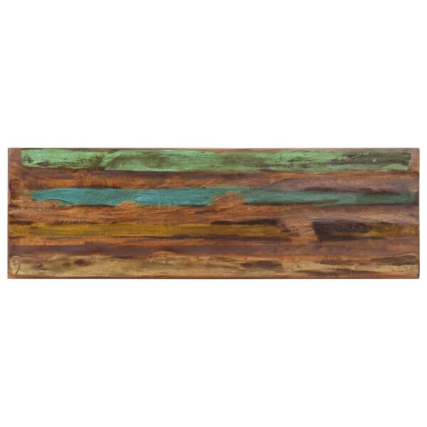 vidaXL Bench 43.3" Solid Reclaimed Wood and Steel - Image 3